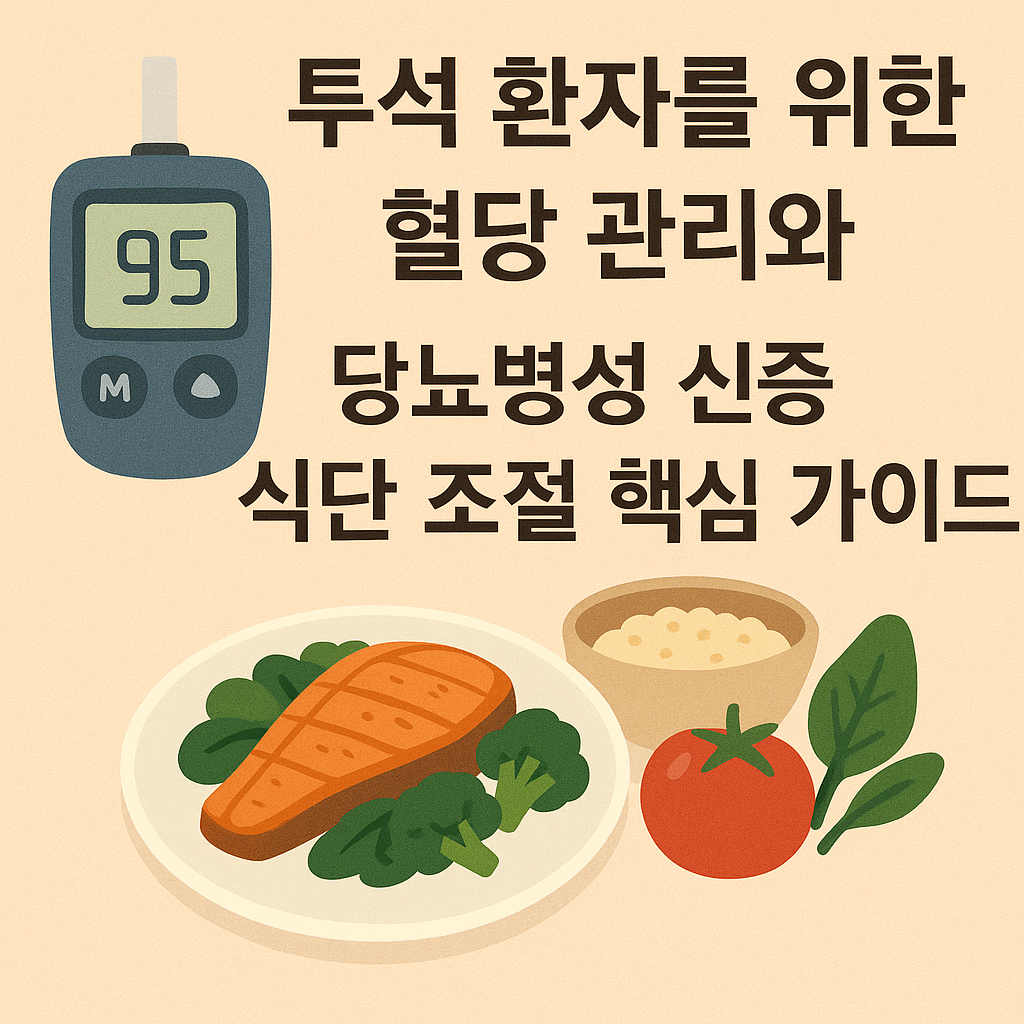 투석 환자를 위한 혈당 관리와 당뇨병성 신증 식단 조절 핵심 가이드