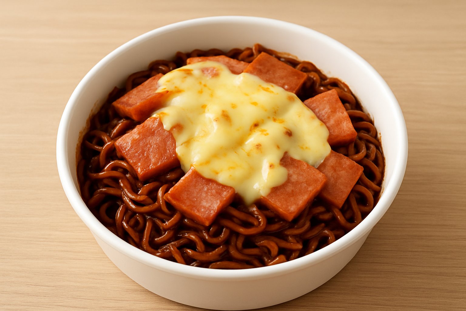 은근 중독성 강한 ‘짜장치즈스팸 누들’ 레시피 공개