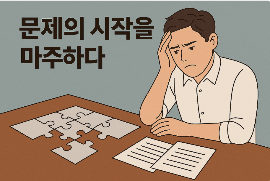 블로그 문제 인지 일러스트