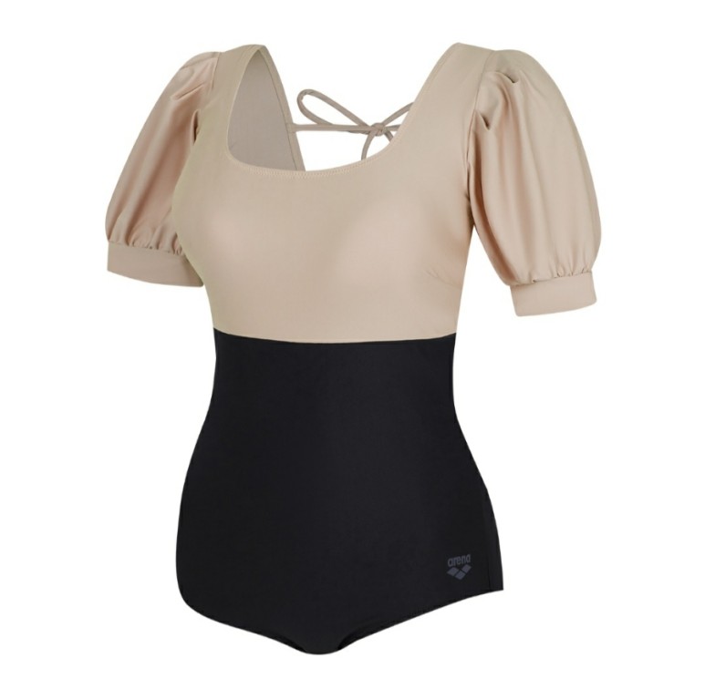 아레나 여자 수영복 릴리온 원피스 세트 베이지 3