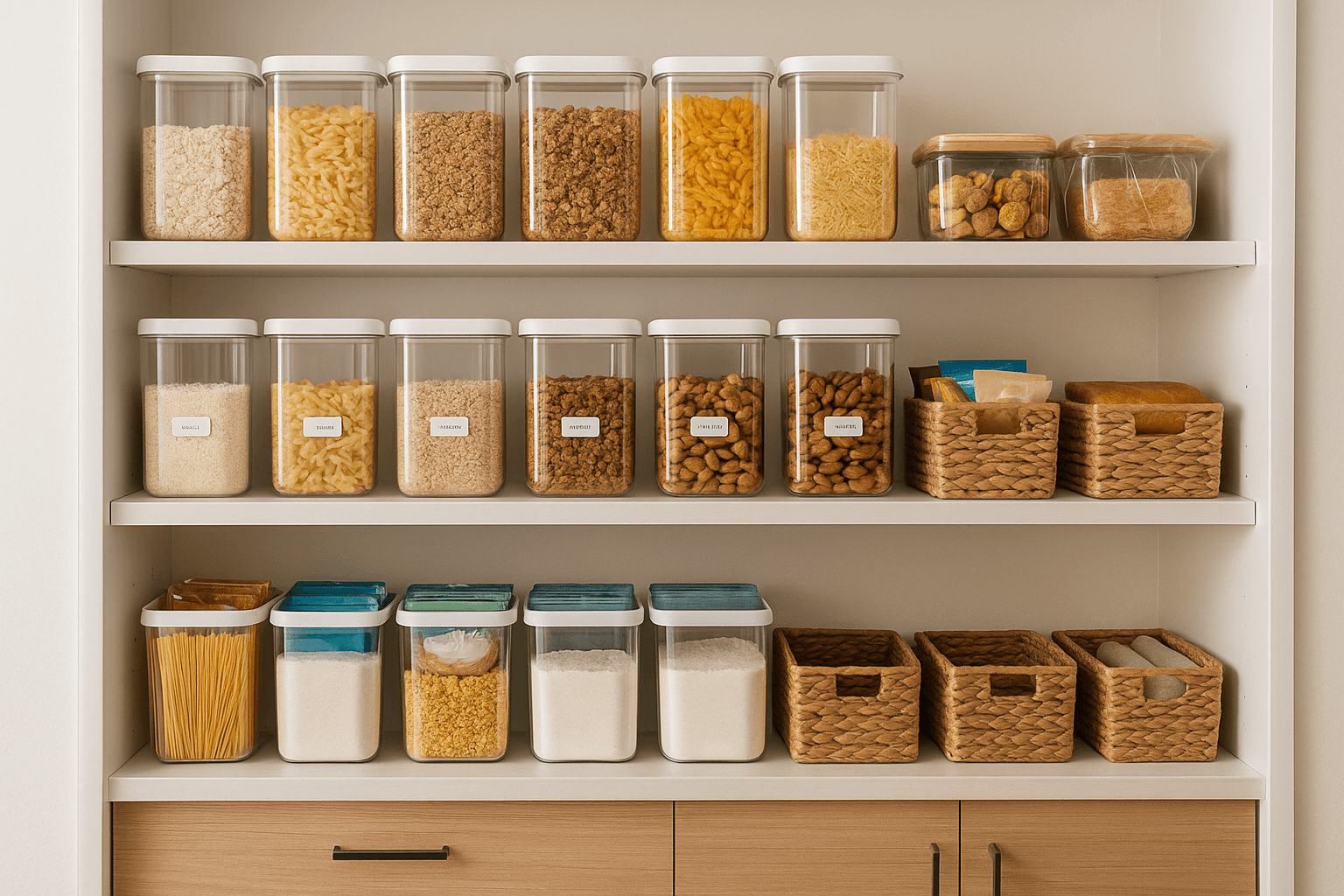 펜트리 식료품 정리사진