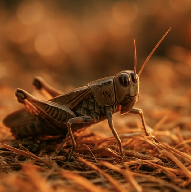 메뚜기의 놀라운 위장술, 초록색과 갈색 몸의 비밀 (보호색)