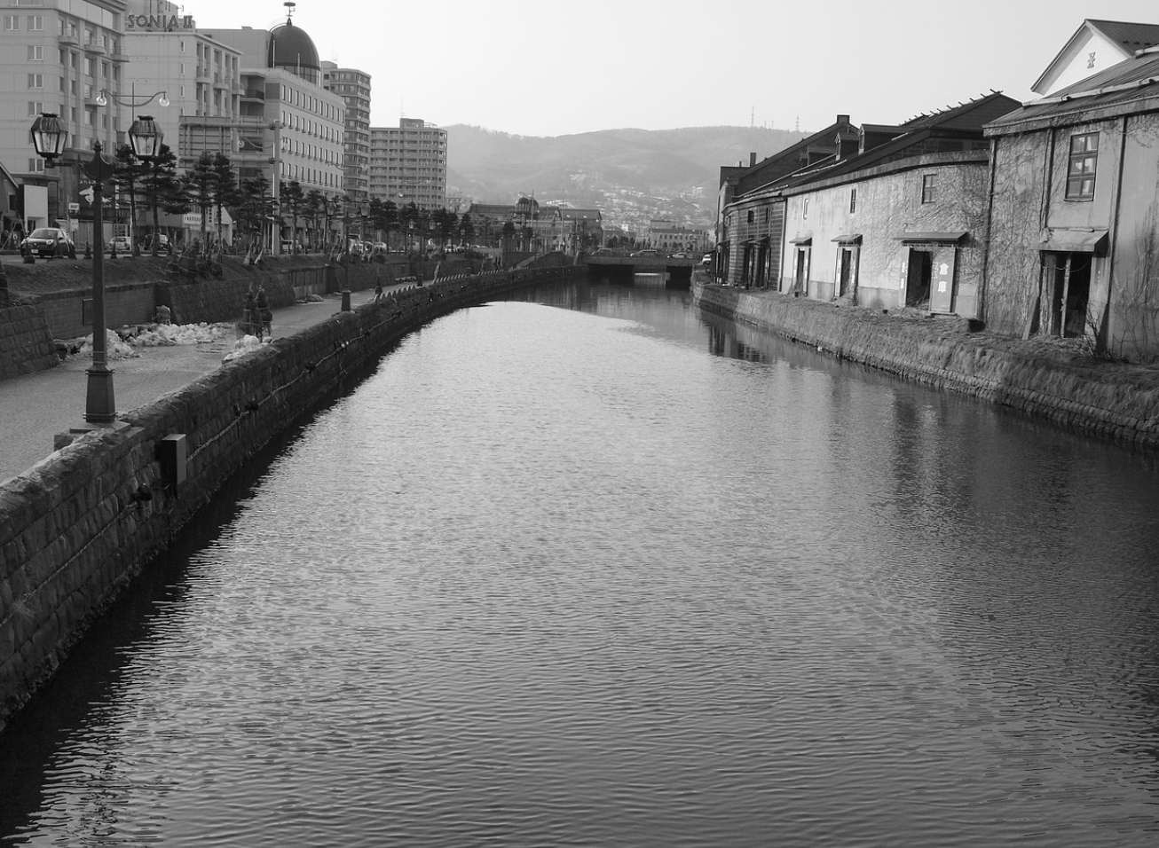 일본 오타루의 운하