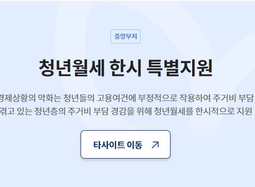 청년월세 특별지원 신청방법
