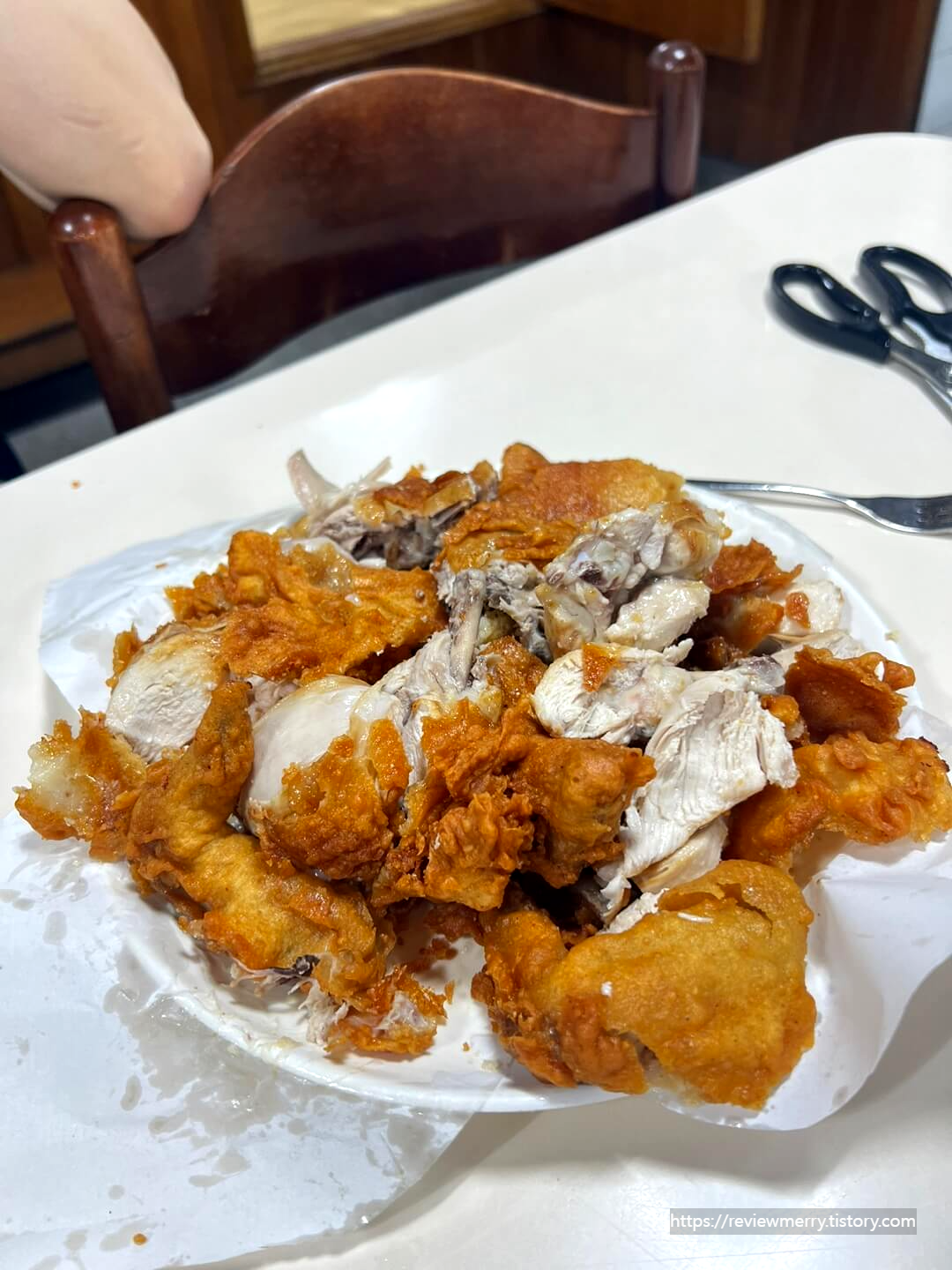 분해한 통닭