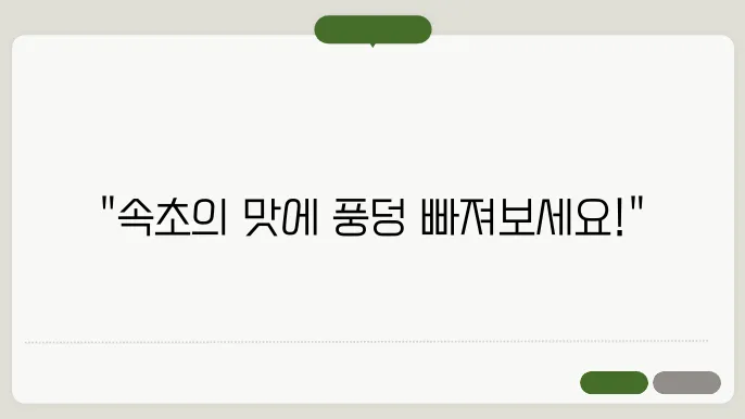 속초 맛집 베스트10
