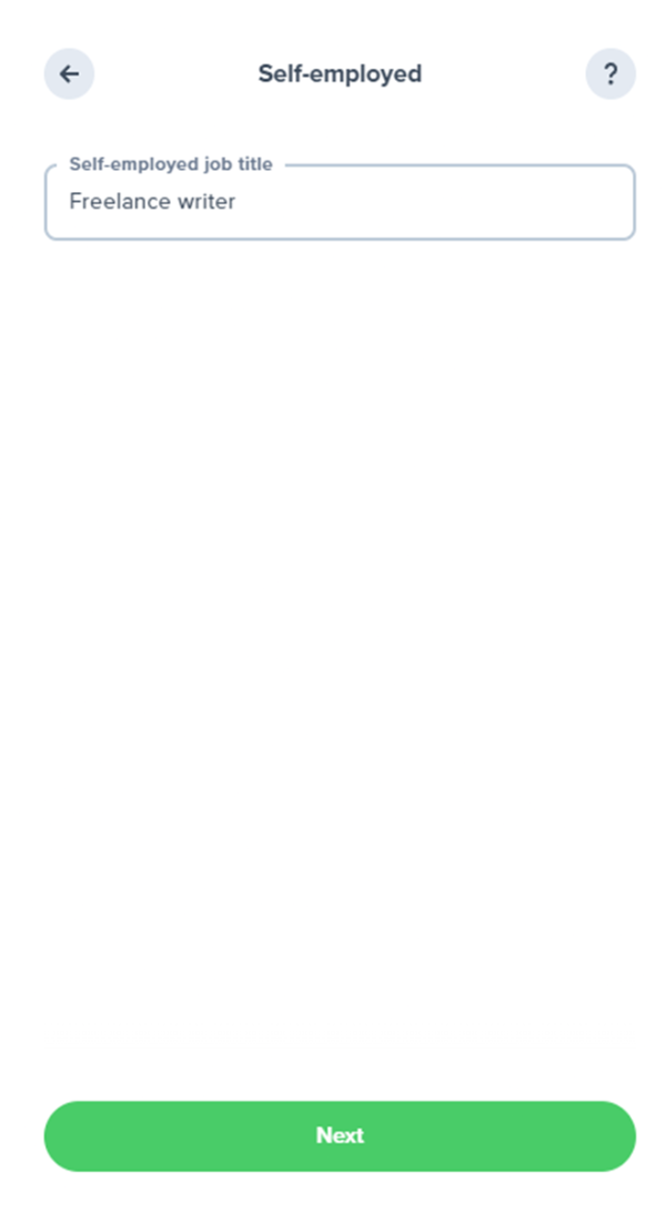 직업 정보 입력