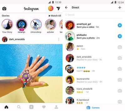 인스타그램 스토리와 피드