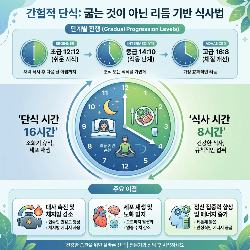 간헐적 단식 16:8 방법과 효과, 쉽게 시작하는 실천 방법