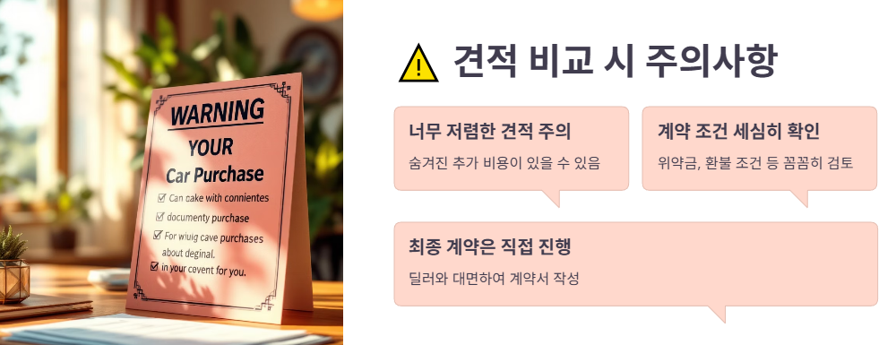 견적 비교 시 주의사항