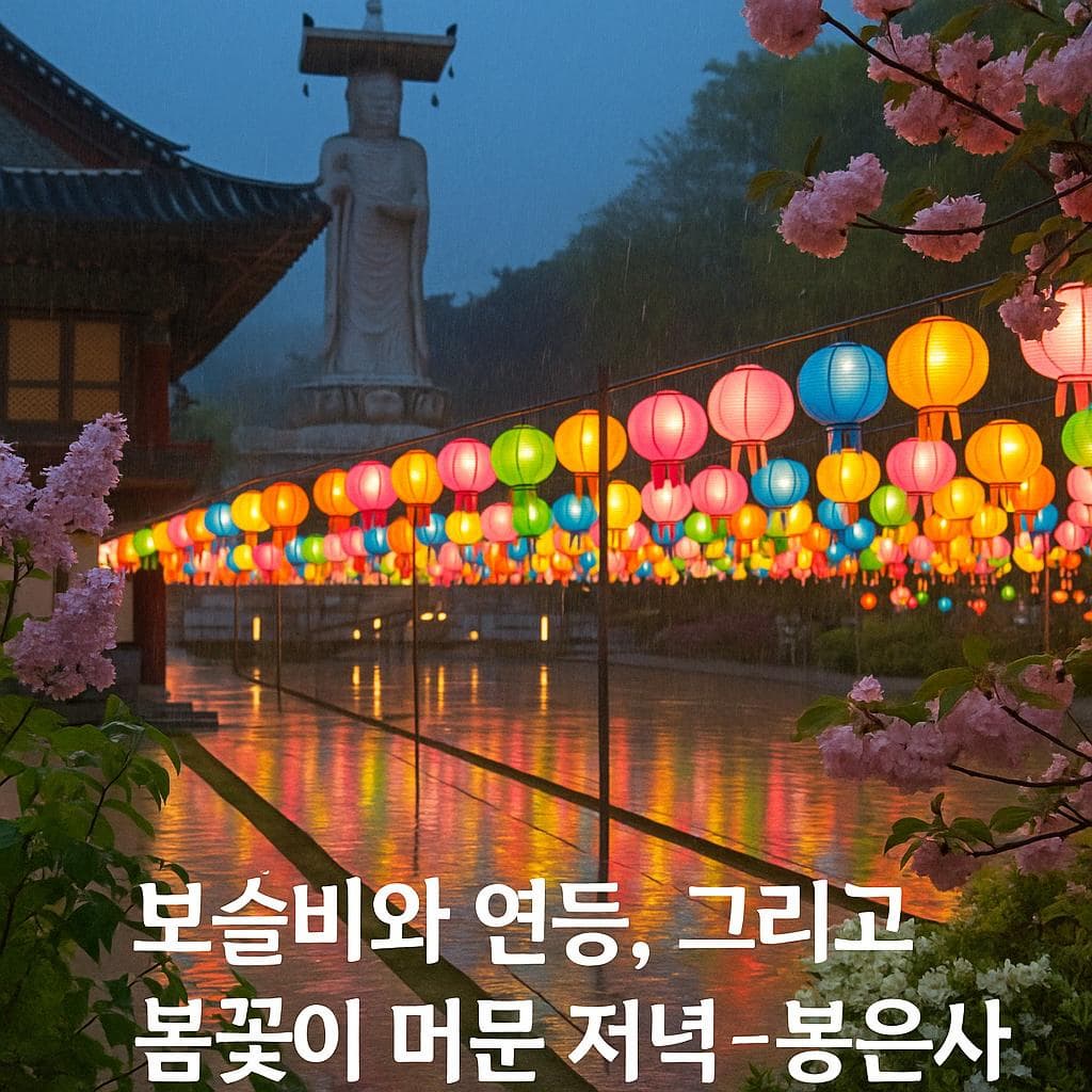 2025. 4. 19. 봉은사 연등제 야경 산책 후기 (겹벚꽃, 라일락, 홍매화 개화상황 포함)