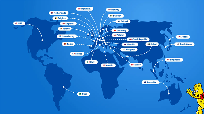 Haribo's world network location image