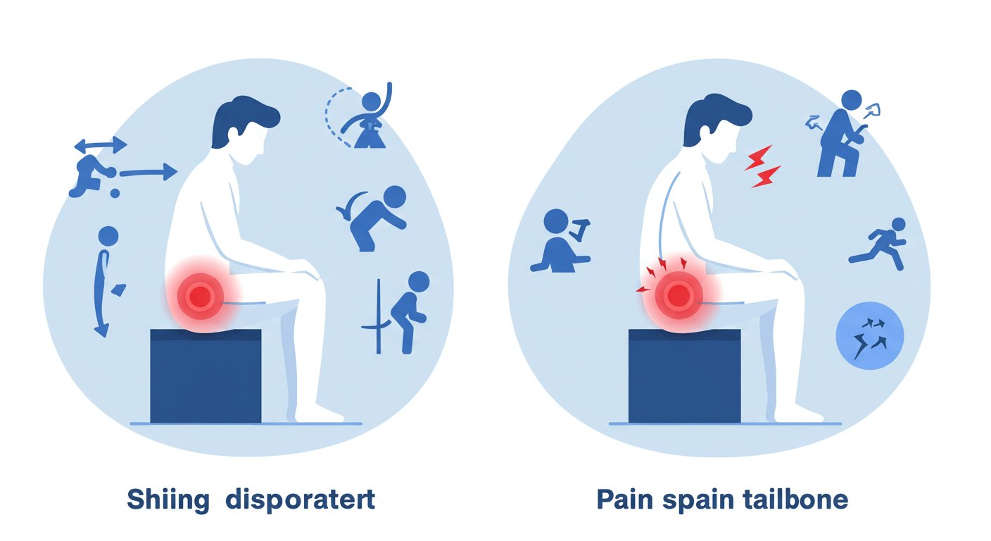 증상 비교: 통증 양상과 움직임에 따른 차이