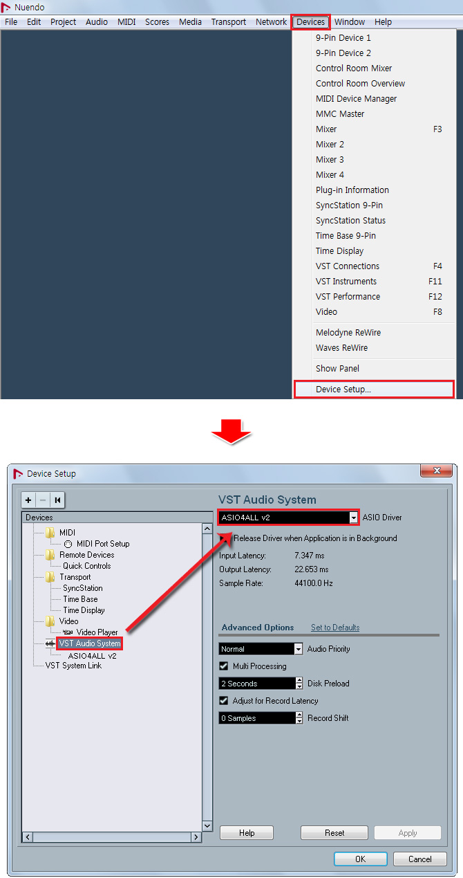 큐베이스 ASIO4ALL 설정 방법