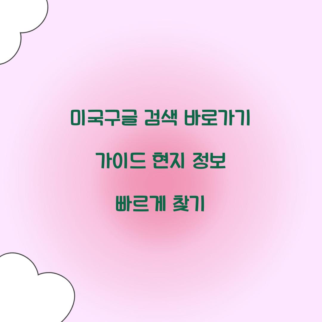 미국구글 검색 바로가기