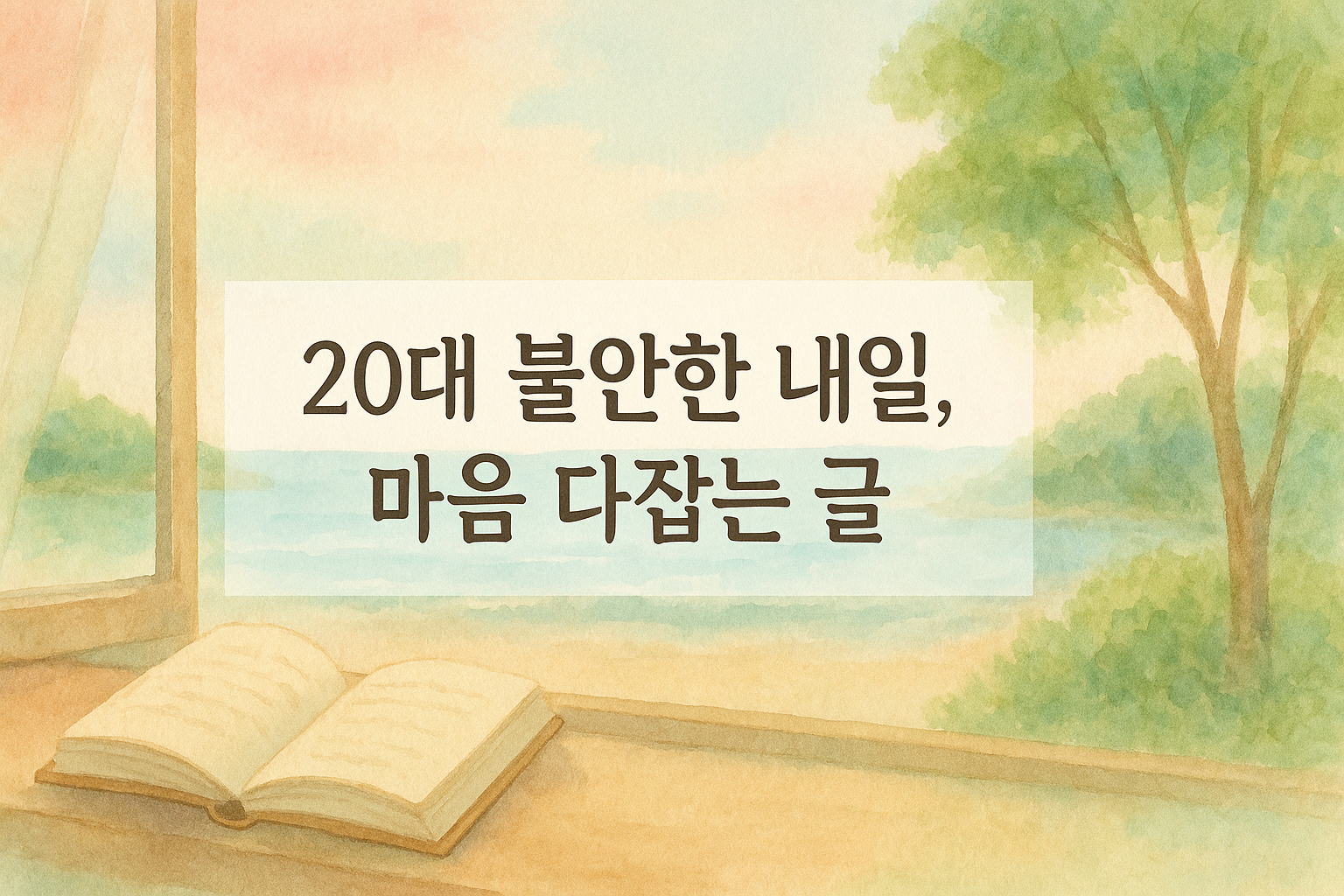 20대 불안한 내일, 마음 다잡기