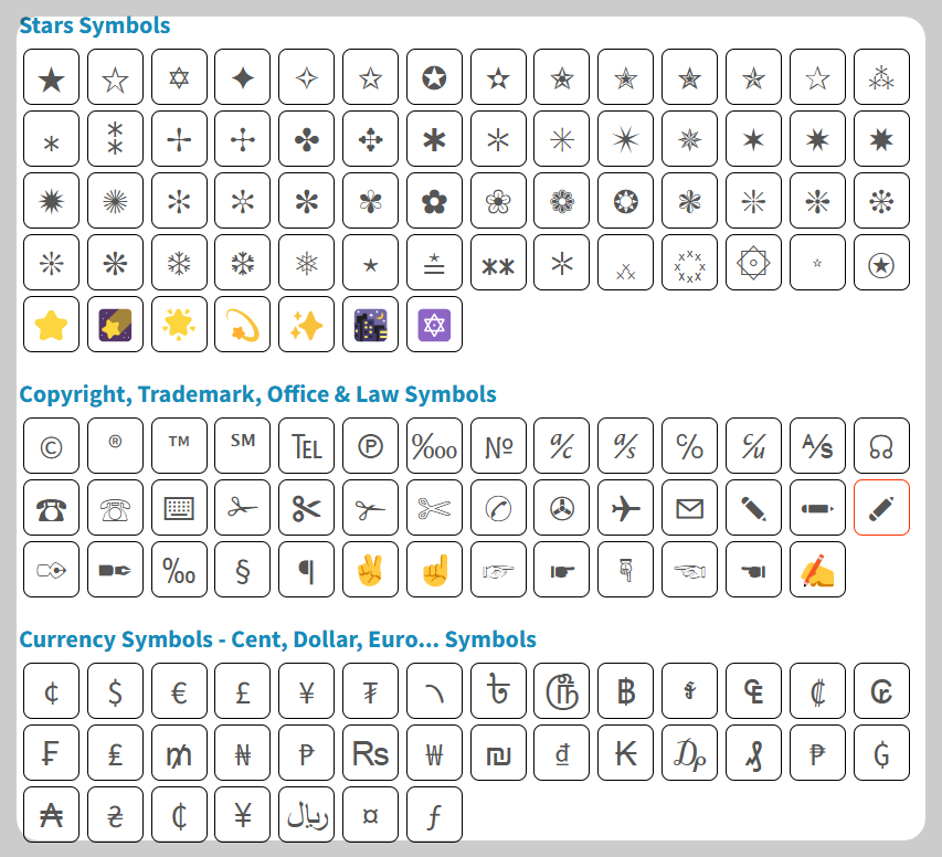 COOL SYMBOLS
