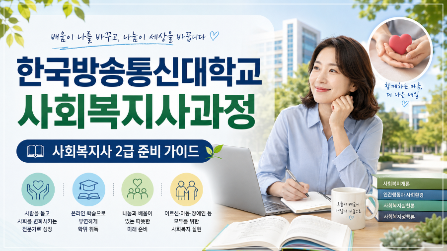 한국방송통신대학교 사회복지사 과정 설명글