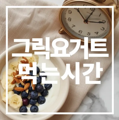 그릭요거트 먹는시간