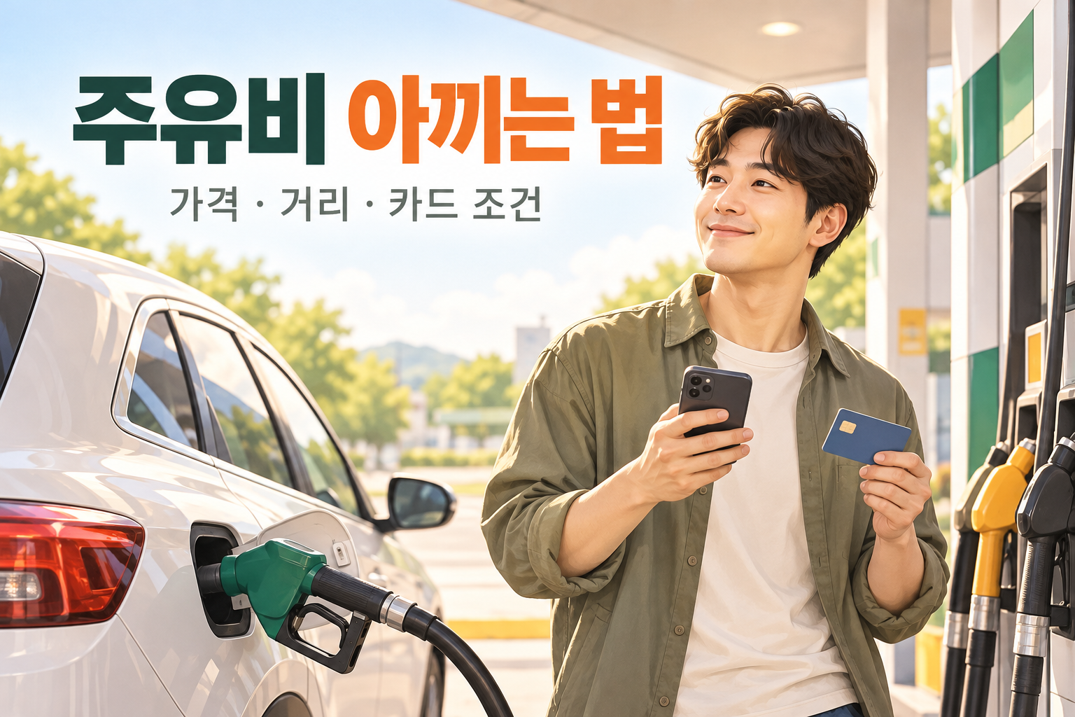 기름값 내릴 때 주유비 아끼는 법 - 오피넷 최저가&middot;주유카드 할인&middot;실적 조건 확인