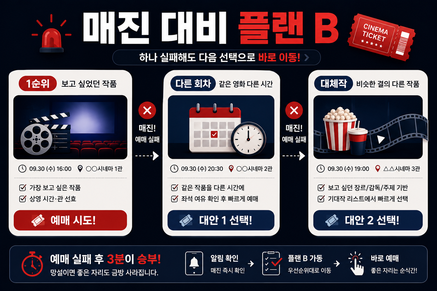 2026 부산국제영화제 인기작 매진에 대비해 다른 회차와 대체작을 준비하는 예매 전략