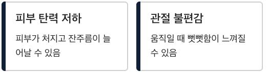 콜라겐 부족신호 피부 탄력 저하