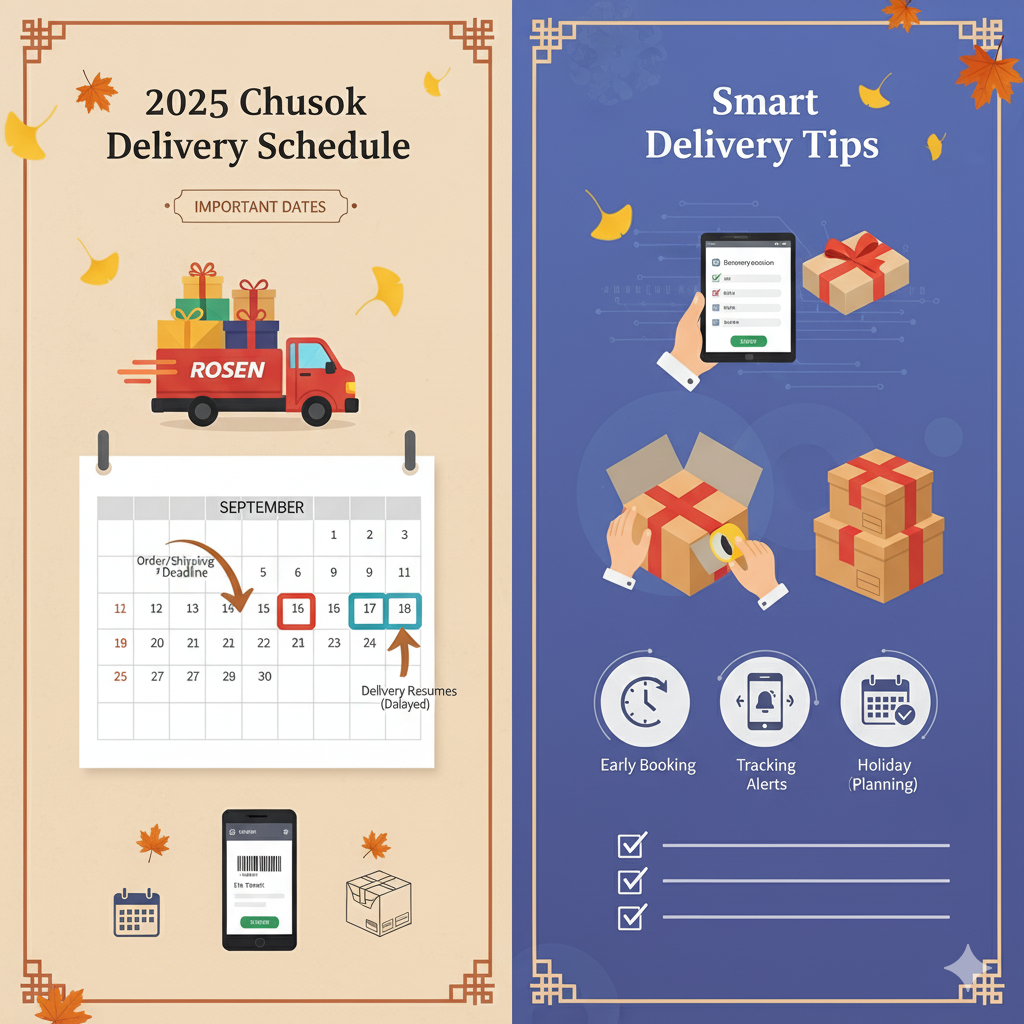 로젠택배 추석연휴 배송일정과 지연 대비법! 2025년 최신 상세 안내 및 실전 꿀팁 대공개