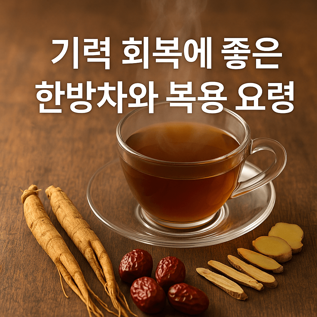 기력 회복에 좋은 한방차와 복용 요령 : 현대인을 위한 실전 건강 가이드