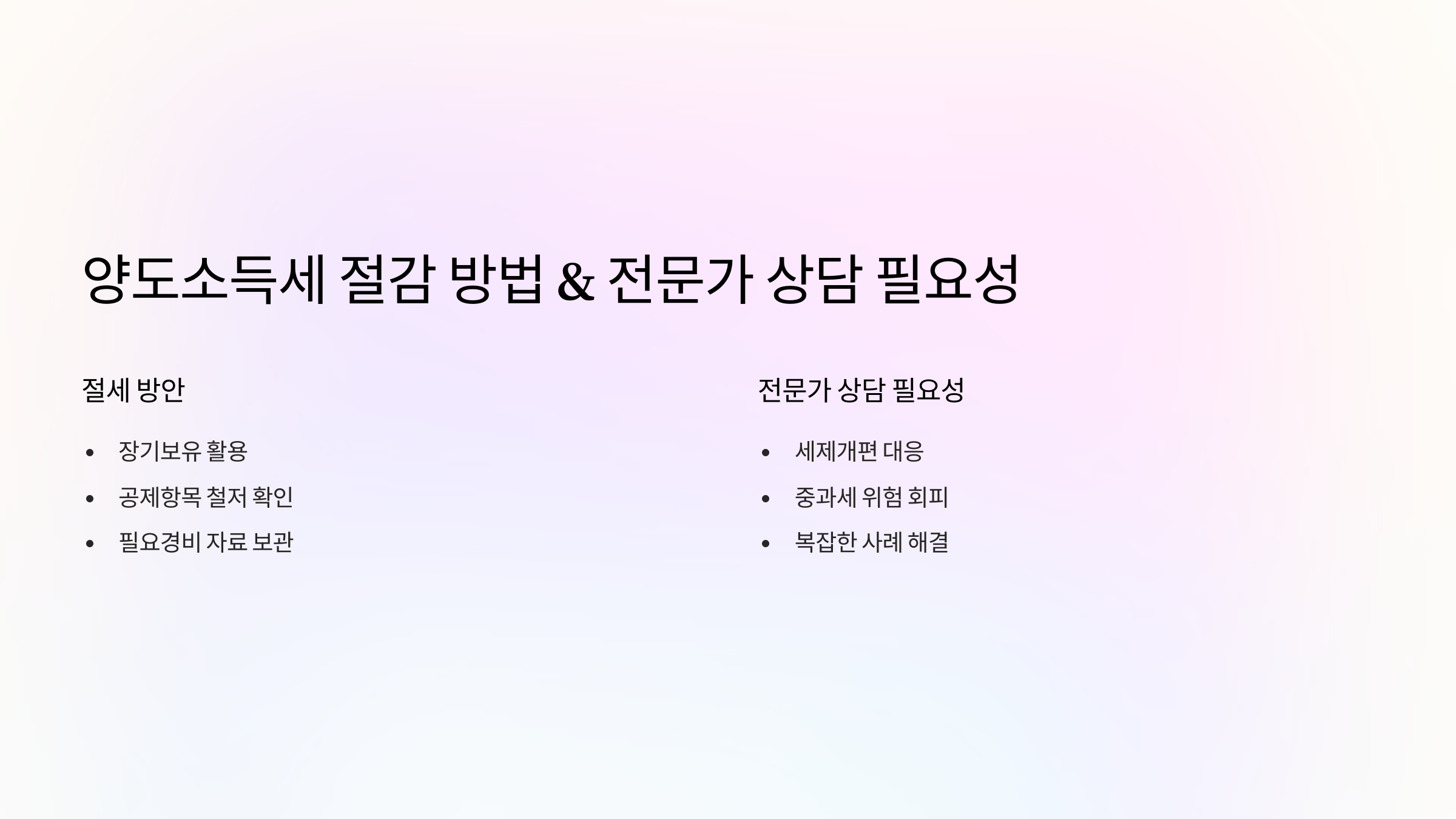 전문가 상담 필요성