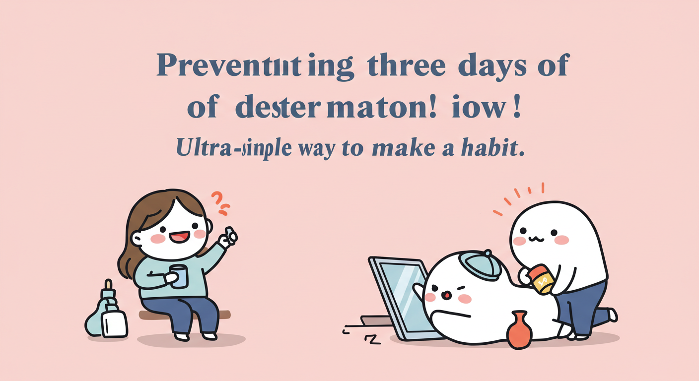 작심삼일 방지! 습관 만드는 초간단 방법