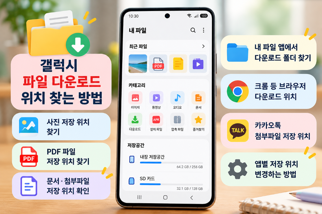 갤럭시 파일 다운로드 위치와 사진 PDF 문서 저장 경로 찾는 방법
