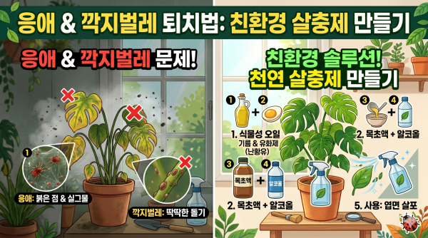 응애와 깍지벌레 퇴치법: 친환경 천연 살충제 만들기