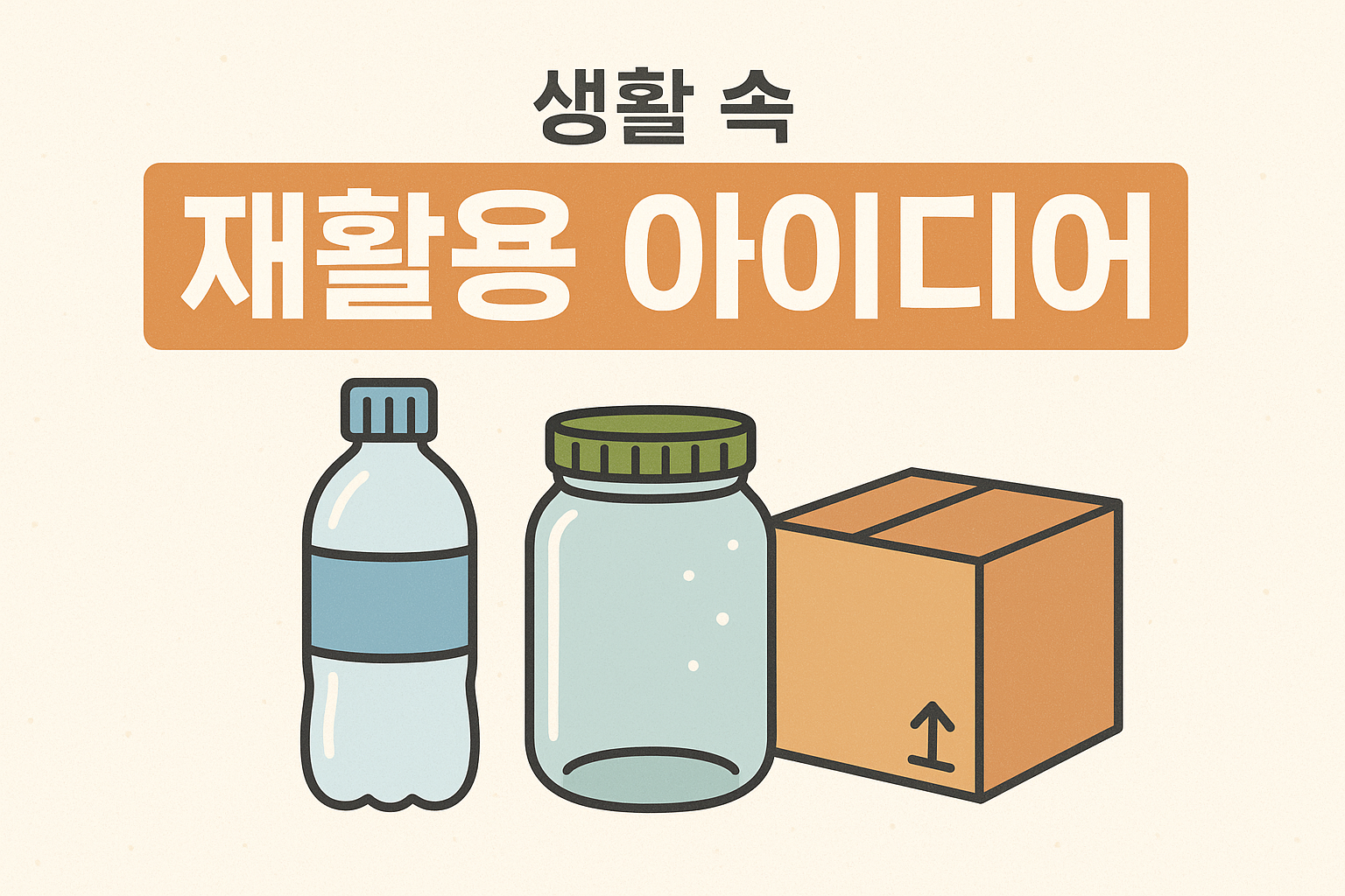 생활 속 재활용 아이디어|페트병·종이박스·유리병 활용 꿀팁