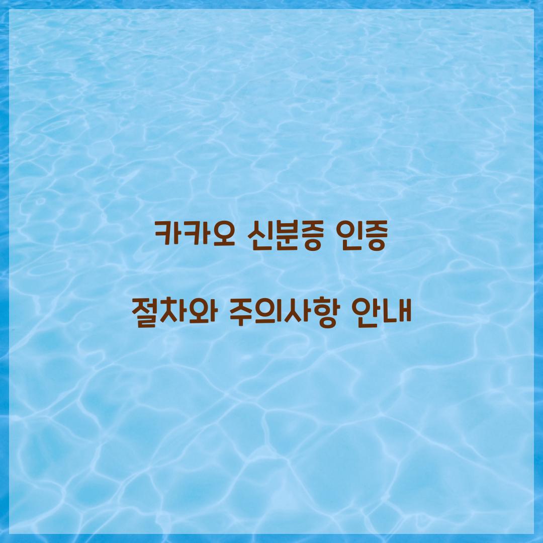 카카오 신분증 인증