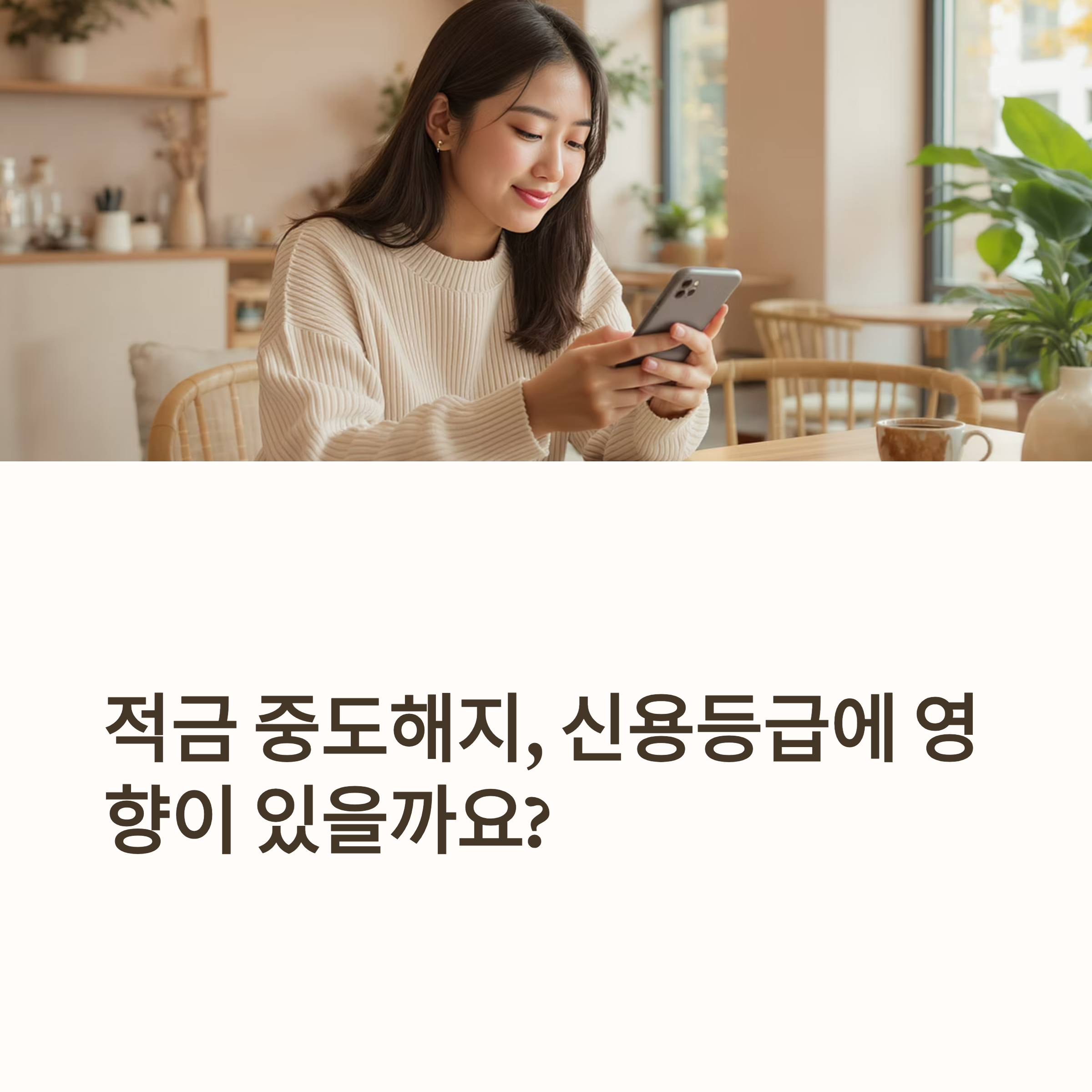 적금 중도해지 시 신용등급