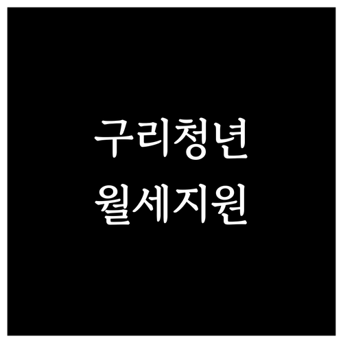 2026년 구리시 청년월세지원 신청 ..