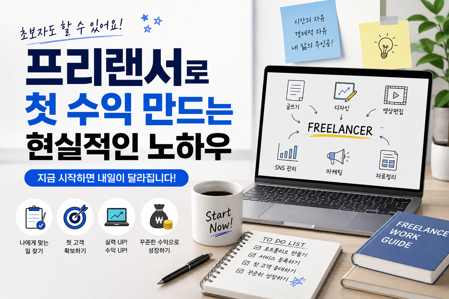 프리랜서로 첫 수익 만드는 현실적인 노하우