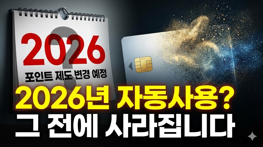 2026년 제도 변경 전 포인트 소멸 위험성을 경고하는 이미지
