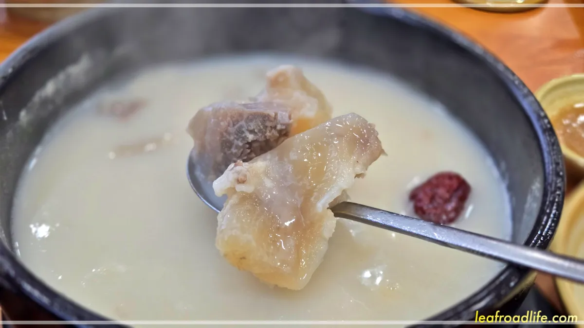 하남-푸주옥-무릎도가니탕-숟가락위에-도가니