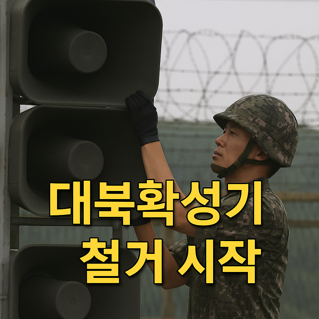 대북 확성기 철거 시작