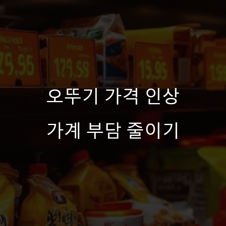 오뚜기 가격 인상 가계 부담 줄이기