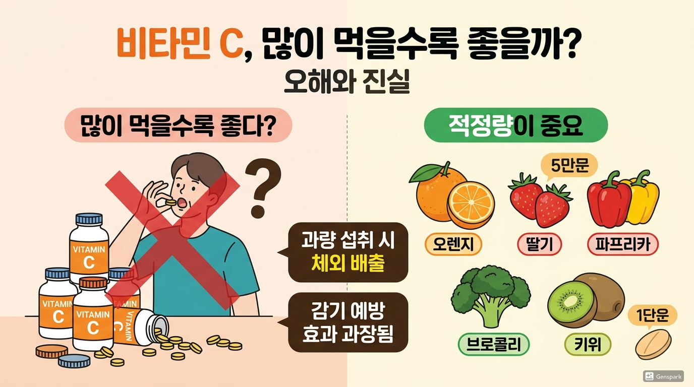 비타민 C, 많이 먹을수록 좋을까? 건강에 대한 오해와 진실