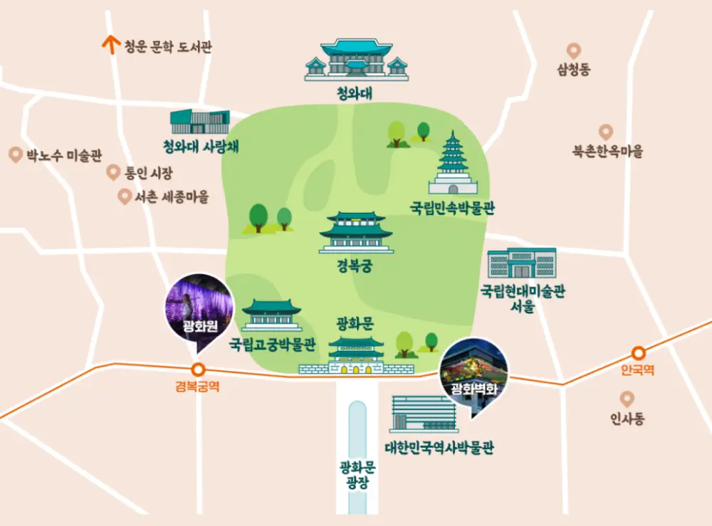 청와대 지도