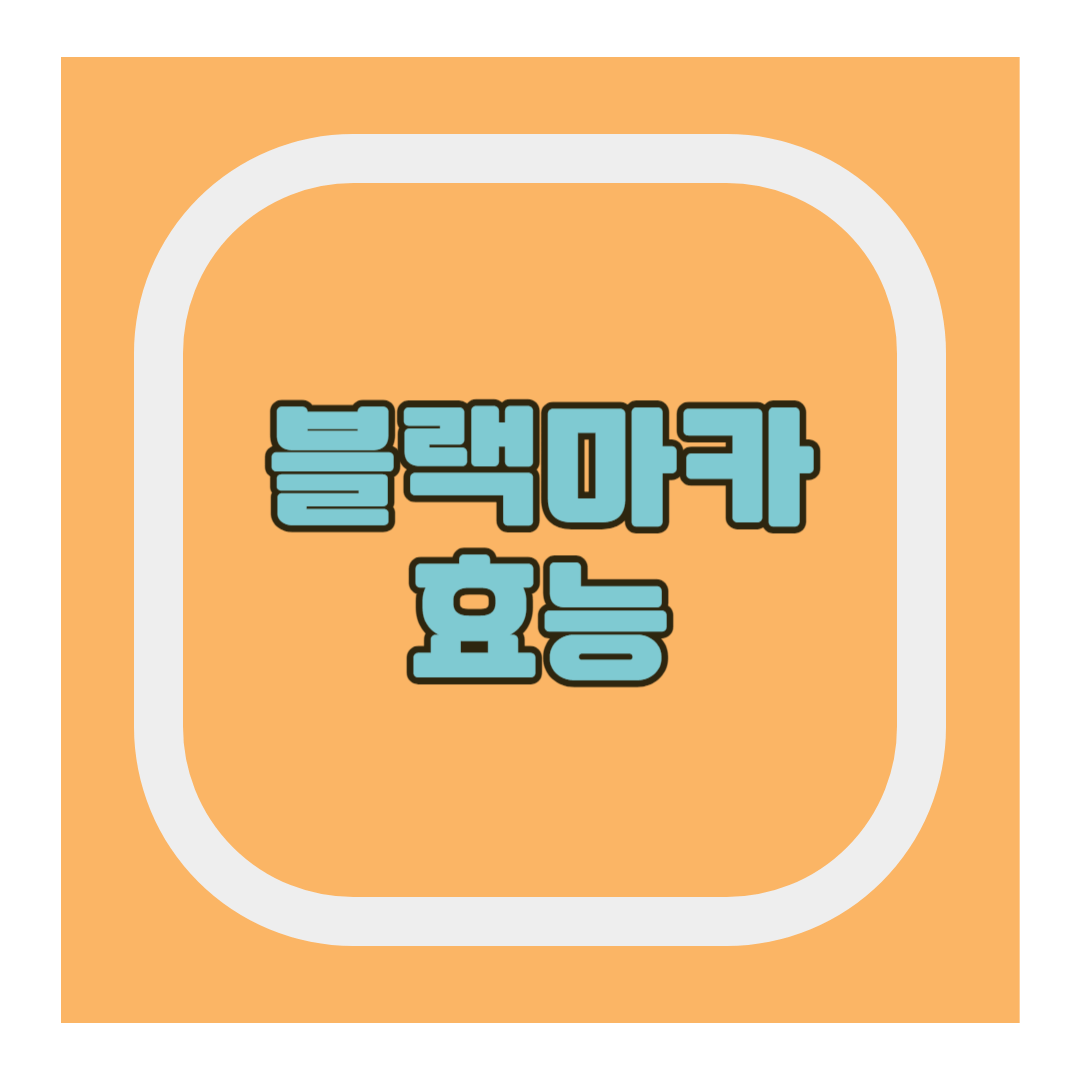 블랙마카 효능
