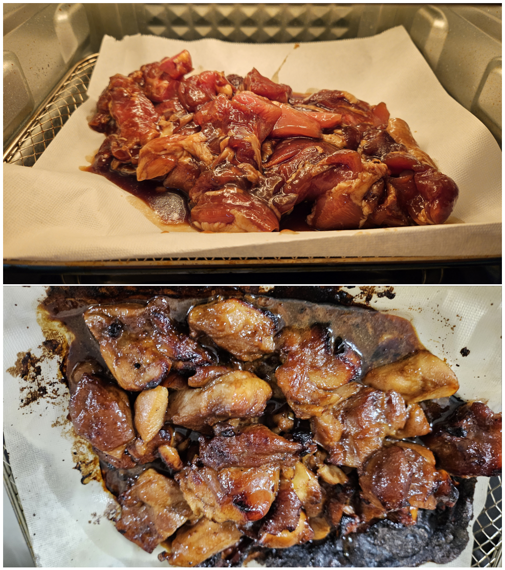 알리-익스프레스-코인딜-닭갈비-에어프라이기-조리-모습-이미지