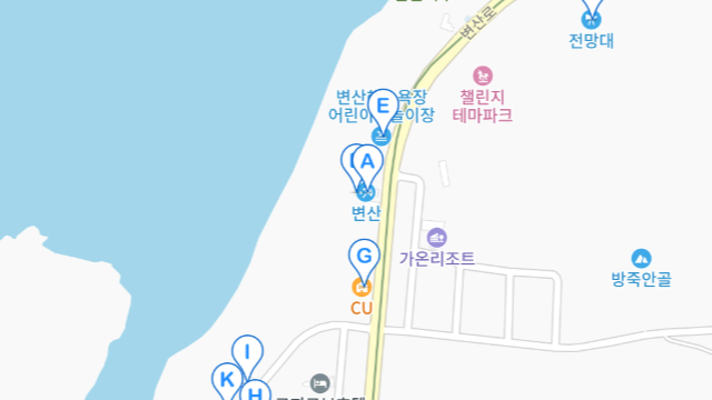 변산 해수욕장 위치