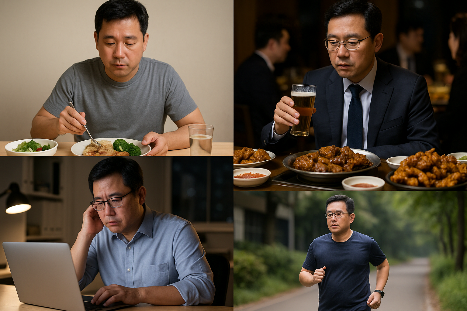 40대 남성의 다이어트 관련 현실 이미지