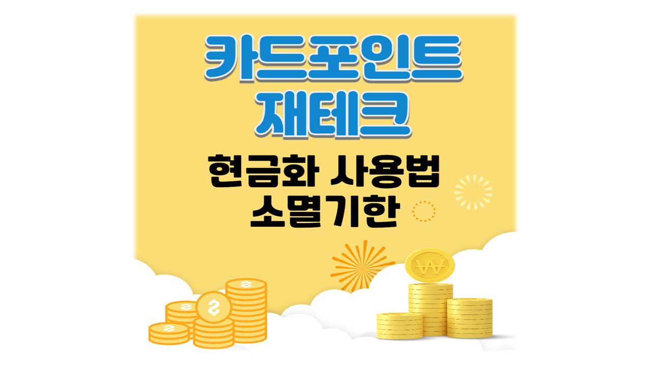 카드포인트 사용 활용 현금화 재테크 방법 사례 소멸