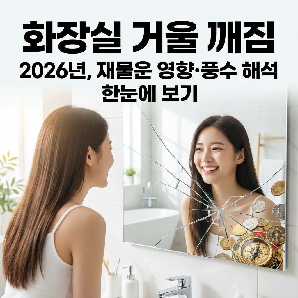 화장실 거울 깨짐 2026년 ｜ 재물운 영향&middot;풍수 해석 한눈에 보기