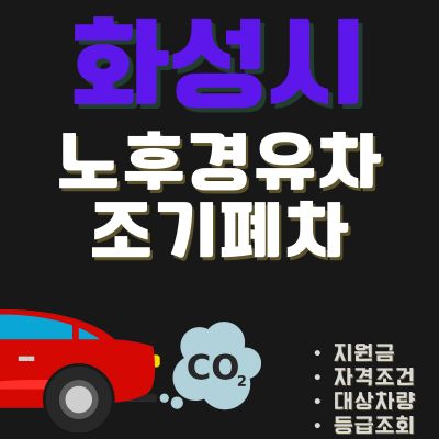 썸네일_화성시 노후차 폐차 신청방법 (경유차, 디젤차량, 지원금 한도)